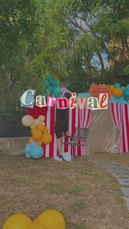馬戲團生日氣球佈置Carnival Birthday Balloon Deco